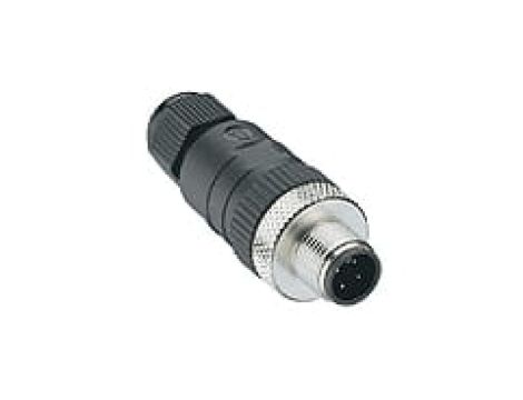 Złącze do samokonfekcjonowania M12 męskie proste 4-PINowe z gwintowanym złączem RSCQ 4/7