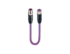Kabel Profibus konfekcjonowany obustronnie złącze M12 męskie / M12 żeńskie 5-pinowy kodowanie B 0975 254 101/1 M