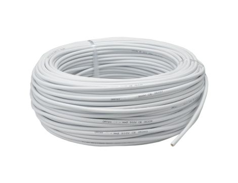 Przewód prądowy H03VV-F / OMY 300V 3x1,5 biały linka Mercor 10m