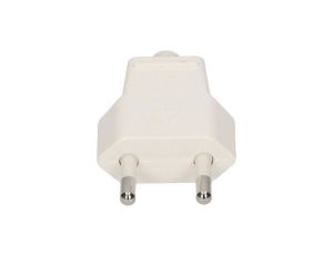 Wtyczka płaska 10A b/u 250V biała WT-1001 ( ZN-11 )