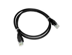 Patchcord UTP kat.5e kabel sieciowy LAN 2x RJ45 linka czarny 0,25m Alantec