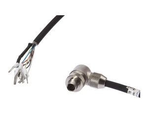 Kabel połączeniowy, 2 m, wtyczka M9 8-stykowa kątowa, wolny koniec kabla, PUR (poliuretan), 125 V, IP67 VK207B41