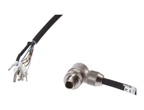 VK207B41 Kabel połączeniowy, 2 m, wtyczka M9 8-stykowa kątowa, wolny koniec kabla, PUR (poliuretan), 125 V, IP67