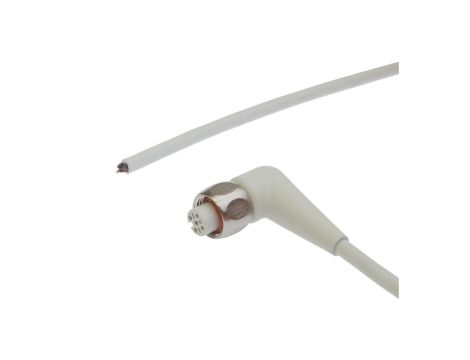 VKA0L321 Kabel połączeniowy, 10 m, gniazdo M12 4-stykowe kątowe, wolny koniec kabla, szary TPE, 250 V