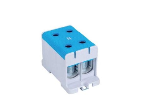 Blok rozdzielczy - odgałęźny 2 - polowy 35-150mm2 niebieski montaż płaski FJ-E150/2/B 1000067