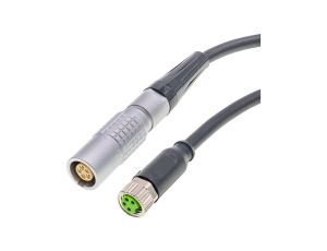 Kabel połączeniowy, 0,2 m, gniazdo Lemo 5-stykowe proste, gniazdo M8 4-stykowe proste, 4-żyłowy, PUR (poliuretan) VK02F001