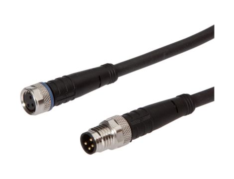 VK03C991 Kabel połączeniowy, 0,3 m, gniazdo M8 3-stykowe proste, wtyczka M8 4-stykowa prosta, 3x0,34 mm, PUR (poliuretan)