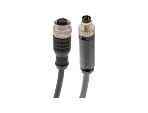 Kabel do oświetlenia aparatu w trybie lampy błyskowej, gniazdo M12 4-stykowe proste, wtyczka M8 4-stykowa prosta, 0,6 m VK06F004