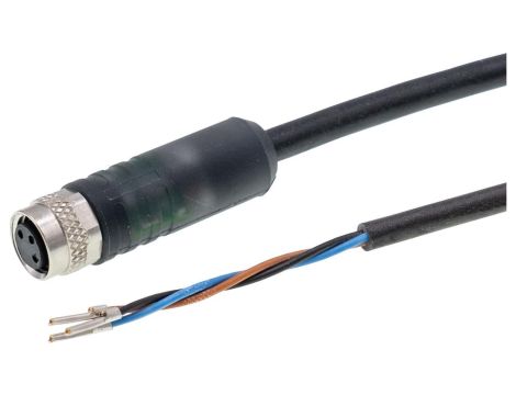 Kabel połączeniowy, 10 m, gniazdo M8 3-stykowe proste, wolny koniec kabla, PUR (poliuretan) VKA00275