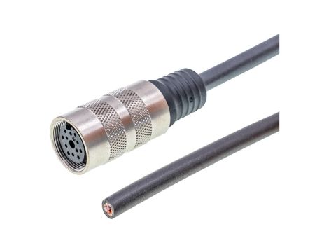 VKABF001 Kabel połączeniowy, 12 m, gniazdo M16 12-stykowe proste, wolny koniec kabla, 12-żyłowy, PUR (poliuretan)