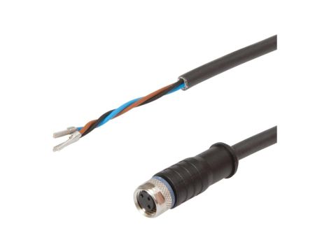 VKA05075 Kabel połączeniowy, 10 m, gniazdo M8 3-stykowe proste, wolny koniec kabla, 3-żyłowy, PUR (poliuretan)