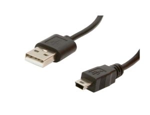 Kabel do programowania, 1 m, wtyczka USB 2.0 mini-B 5-stykowa prosta, wtyczka USB-A 4-stykowa prosta, PVC VK100U45