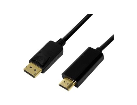 Kabel DisplayPort 1.2 DisplayPort wtyk,HDMI wtyk /3m/ czarny CV0128