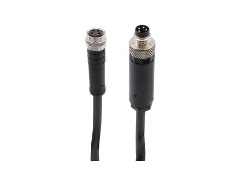 VK06F002 Kabel do oświetlenia aparatu w trybie lampy błyskowej, gniazdo M8 4-stykowe proste, wtyczka M8 4-stykowa prosta, 0,6 m