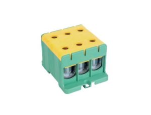 Blok rozdzielczy - odgałęźny 3 - polowy 35-150mm2 żółto-zielony montaż płaski FJ-E150/3/D 1000071