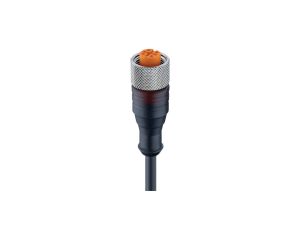 Kabel połączeniowy M12 żeńskie proste 3-pinowe kodowanie A przeźroczysta obudowa RKT/LED A 4-3-224/2 M