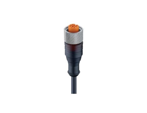 Kabel połączeniowy M12 żeńskie proste 3-pinowe kodowanie A przeźroczysta obudowa RKT/LED A 4-3-224/2 M