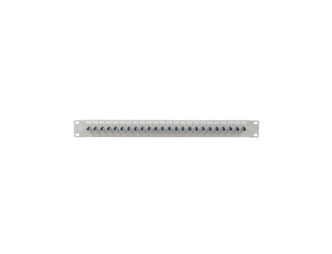 Patch panel RACK 19 24 porty typu F 1U szary LANBERG