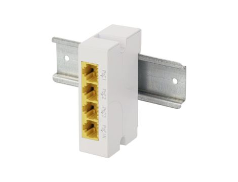 Extender 1xPoE IN 3xPoE OUT, na szynę DIN PULSAR