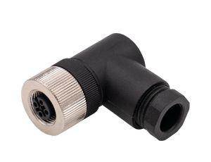 Gniazdo kablowe, kątowe, połączenie śrubowe, Ø4-8mm, 4A, 60V, gniazdo M12 5-stykowe, IP67 VK003C21