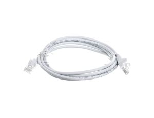 Kabel krosowy patchcord U/UTP kat.5e CCA biały 2m 68504