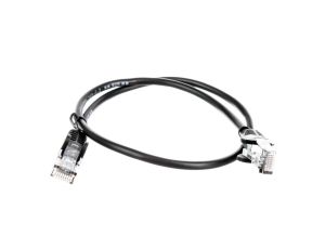 Kabel krosowy patchcord U/UTP kat.5e CCA czarny 0,5m 68643