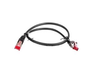 Kabel krosowy patchcord S/FTP (PiMF) kat.6 LSZH czarny 0,5m 68687