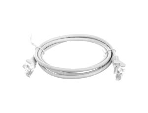 Kabel krosowy patchcord U/UTP kat.5e CCA szary 1,5m 95557