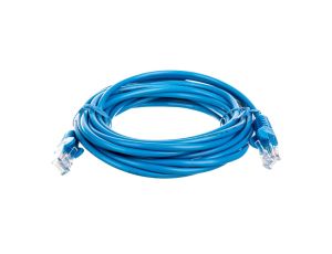 Kabel krosowy patchcord U/UTP kat.5e CCA niebieski 5m 68375
