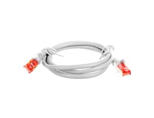 Kabel krosowy patchcord U/UTP kat.6 CCA szary 1m 68439