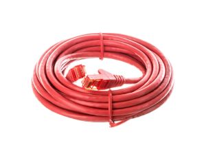 Kabel krosowy patchcord U/UTP kat.6 CCA czerwony 5m 68421