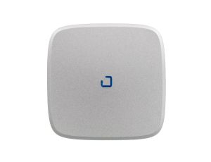 VALENA ALLURE Klawisz łącznika jednobiegunowego ze wskaźnikiem led aluminium 755087