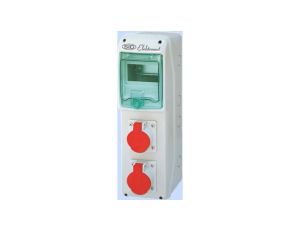 Rozdzielnica RSS-01 okienko 5 modułów okablowana 2x16A 3P+N+Z 400V IP44 942011