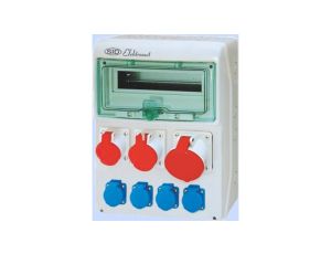 Rozdzielnica RSS-04 okienko 12 mod okabl 1x63A 3P+N+Z 400V, 1x32A 3P+N+Z 400V, 1x16A 3P+N+Z 400V, 4x16A 2P+Z 250V IP44 942044