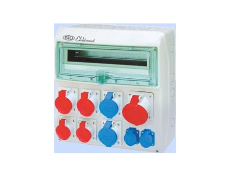 Rozdzielnica RSS-05 18 mod 1x63A 3P+N+Z 400V 2x32A 3P+N+Z 400V, 2x16A 3P+N+Z 400V, 2x32A 2P+Z 250V, 2x16A 2P+Z 250V IP44 942054