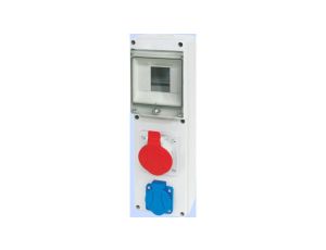 Rozdzielnica RSE-01 okienko 4 moduły okablowana 1x16A 3P+N+Z 400V, 1x16A 2P+Z 250V IP54 942061