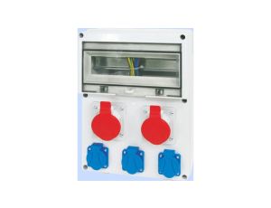 Rozdzielnica RSE-04 okienko 12 modułów okablowana 2x16A 3P+N+Z 400V, 3x16A 2P+Z 250V IP54 942090