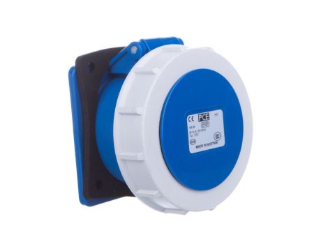 Gniazdo tablicowe 16A 5P 230V AC niebieskie 9H IP67 3152-9