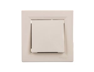 Przycisk Asfora 1-biegunowy, kremowy z ramką EPH0700123