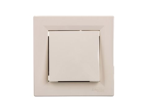Przycisk Asfora 1-biegunowy, kremowy z ramką EPH0700123