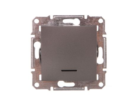 ASFORA Łącznik 1-biegunowy z podśw. bez ramki stal EPH1400162