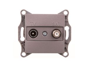 ASFORA Gniazdo TV-SAT końcowe (1dB) bez ramki stal EPH3400162