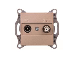 ASFORA Gniazdo TV-SAT końcowe (1dB) bez ramki brąz EPH3400169