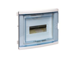 Rozdzielnica podtynkowa RWN 1x6 drzwi przezroczyste, listwa przyłączeniowa IP40 001420