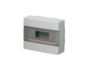 Rozdzielnica modułowa 1x12 natynkowa drzwi transp. seria 600 IP40 280x220x100 szara EC60012 /opak. 8/