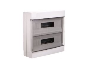 Rozdzielnica modułowa 2x18 natynkowa drzwi transp. seria 600 IP40 400x400x130 szara EC60036
