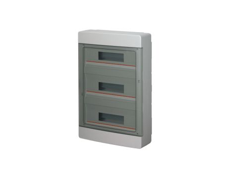 Rozdzielnica modułowa 3x18 natynkowa drzwi transp. seria 600 IP40 400x550x130 szara EC60054