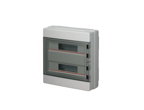 Rozdzielnica modułowa 2x18 natynkowa drzwi transp. seria 620 IP65 400x400x140 szara EC62036