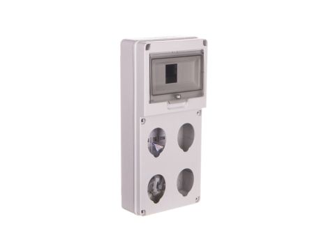 Rozdzielnia budowlana pusta 8 mod.4 gniazda 16/32A szara EC69013