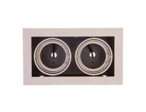 Oprawa sufitowa PIREO podtynkowa podwójna szara/szara OP-PIREO2-81